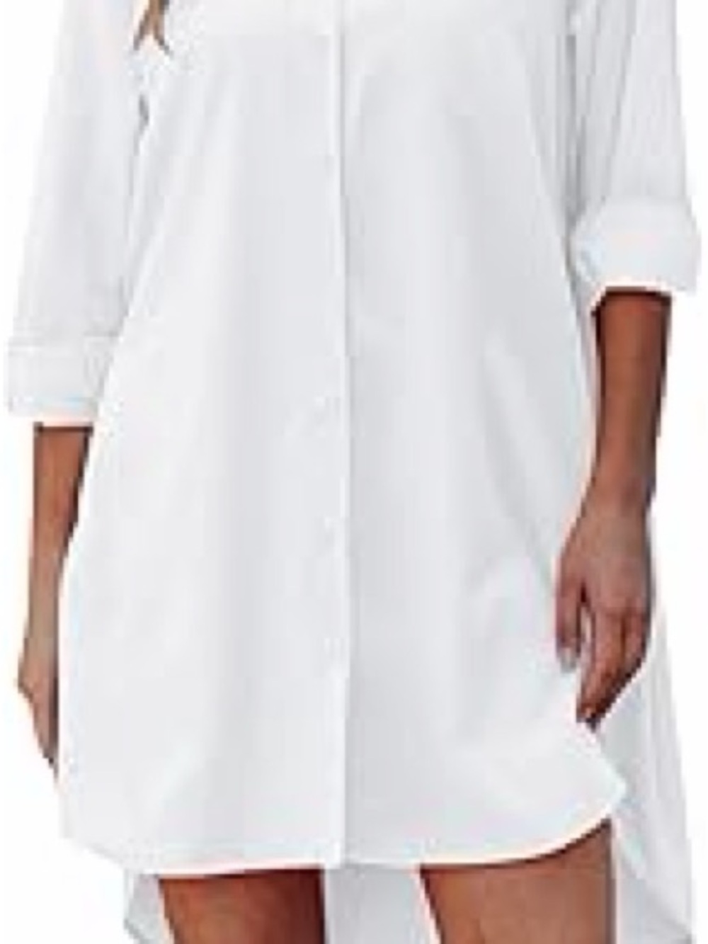 Lands End 100% linen shirt dress